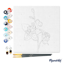 Charger l'image dans la galerie, Mini Peinture par Numéros 20x20cm avec cadre Orchidée
