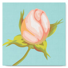 Charger l'image dans la galerie, Mini Peinture par Numéros petit format 20x20cm avec cadre Fleur en bouton