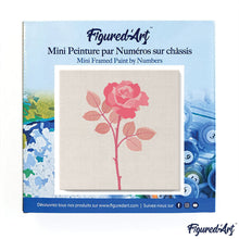 Charger l'image dans la galerie, Mini Peinture par Numéros 20x20cm avec cadre Rose sur Tige
