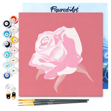 Charger l'image dans la galerie, Mini Peinture par Numéros 20x20cm avec cadre Corolle de Rose