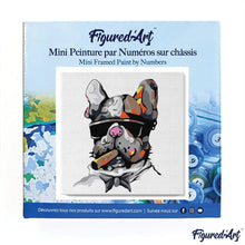 Charger l'image dans la galerie, Mini Peinture par Numéros 20x20cm avec cadre Chien au Cigare