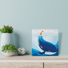 Charger l'image dans la galerie, Mini Peinture par Numéros 20x20cm avec cadre Baleine Bleue