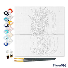 Charger l'image dans la galerie, Mini Peinture par Numéros 20x20cm avec cadre Ananas