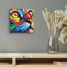 Charger l'image dans la galerie, Mini Peinture par Numéros 20x20cm avec cadre Félin Pop Art