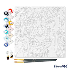 Charger l'image dans la galerie, Mini Peinture par Numéros 20x20cm avec cadre Lion Pop Art