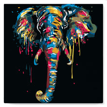 Charger l'image dans la galerie, Mini Peinture par Numéros petit format 20x20cm avec cadre Elephant