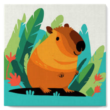 Charger l'image dans la galerie, Mini Peinture par Numéros 20x20cm avec cadre Capybara Tropical