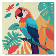 Charger l'image dans la galerie, Mini Peinture par Numéros 20x20cm avec cadre Perroquet Tropical