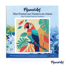 Charger l'image dans la galerie, Mini Peinture par Numéros 20x20cm avec cadre Perroquet Tropical