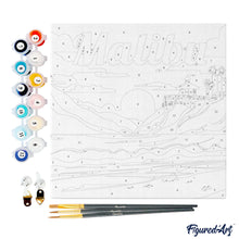 Charger l'image dans la galerie, Mini Peinture par Numéros 20x20cm avec cadre Plage de Malibu