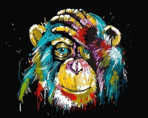 peinture par numéros | Babouin Pop Art | animaux intermédiaire Pop Art | FiguredArt