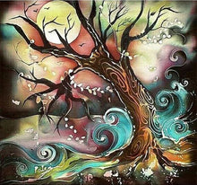 Charger l'image dans la galerie, Broderie Diamant | Broderie Diamant - Arbre enchanté | arbres Broderie Paysages paysages | FiguredArt