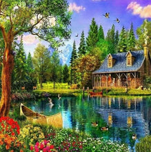 Charger l'image dans la galerie, Broderie Diamant | Broderie Diamant - La Maison du Lac | Broderie Paysages paysages | FiguredArt