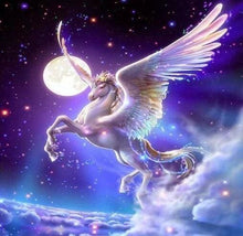 Charger l'image dans la galerie, Broderie Diamant | Broderie Diamant - Licorne et Lune | animaux Broderie Animaux Broderie Paysages licornes paysages | FiguredArt