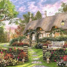 Charger l'image dans la galerie, Broderie Diamant | Broderie Diamant - Maison de Campagne | Broderie Paysages paysages | FiguredArt