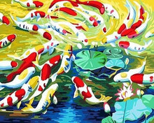 Charger l'image dans la galerie, peinture par numéros | Carpes Koï et Nénuphars | animaux facile poissons | FiguredArt