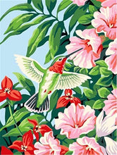 Charger l'image dans la galerie, peinture par numéros | Colibri dans les Fleurs | animaux facile fleurs oiseaux | FiguredArt