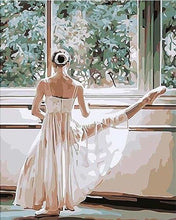 Charger l'image dans la galerie, peinture par numéros | Danseuse à la Barre | danse facile | FiguredArt