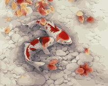 Charger l'image dans la galerie, peinture par numéros | Duo de Carpes Koi | animaux facile poissons | FiguredArt