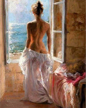 Charger l'image dans la galerie, peinture par numéros | Femme dénudée et grand Soleil | intermédiaire nu | FiguredArt