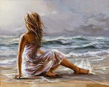 Charger l'image dans la galerie, peinture par numéros | Fillette sur la Plage | complexe paysages romantique | FiguredArt