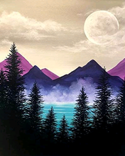 Charger l'image dans la galerie, peinture par numéros | Forêt et Lac | nouveautés paysages montagnes facile | FiguredArt
