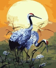 Charger l'image dans la galerie, peinture par numéros | Grues couronnées | animaux facile grues cendrées oiseaux | FiguredArt