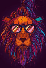 Charger l'image dans la galerie, peinture par numéros | Lion à lunettes | animaux intermédiaire lions | FiguredArt