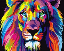Charger l&#39;image dans la galerie, peinture par numéros | Lion Pop Art | animaux facile lions Pop Art | FiguredArt