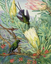 Charger l'image dans la galerie, peinture par numéros | Oiseaux sur branche fleurie | animaux, Complexe, fleurs, oiseaux | FiguredArt