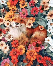 Charger l'image dans la galerie, peinture par numéros | Petit Renard caché dans les Fleurs | nouveautés fleurs animaux renards complexe | FiguredArt
