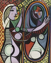 Charger l'image dans la galerie, peinture par numéros | Picasso Femme au Miroir | Complexe, picasso, reproduction | FiguredArt