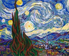 Charger l&#39;image dans la galerie, peinture par numéros | Van Gogh Nuit Etoilée | complexe reproduction van gogh | FiguredArt