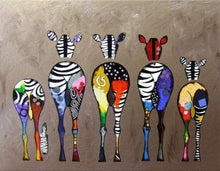 Charger l'image dans la galerie, peinture par numéros | Zèbres de dos | animaux intermédiaire zèbres | FiguredArt