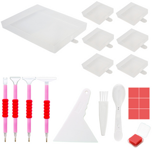 Ensemble d'Outils Professionnels Diamond Painting 15 Pièces Accessoires