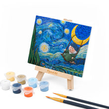 Charger l'image dans la galerie, Kit de peinture en relief 3D - Le Petit Rêveur dans la Nuit étoilée