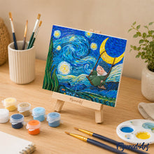 Charger l'image dans la galerie, Kit de peinture en relief 3D - Le Petit Rêveur dans la Nuit étoilée