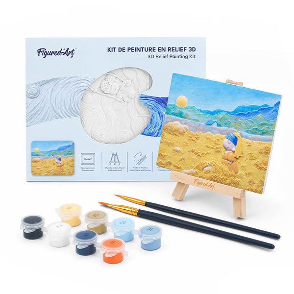 Kit de peinture en relief 3D - La Petite Perle dans les champs dorés