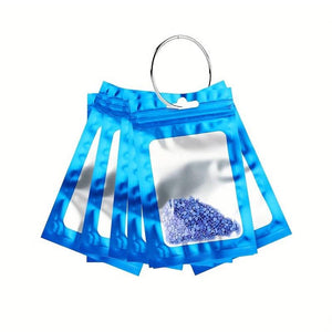 Diamond Painting 5D 50 Sacs Ziplock et 1 Anneau de Livre en 8 Couleurs