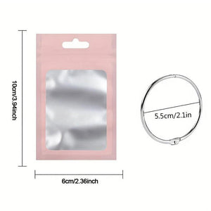 Diamond Painting 5D 50 Sacs Ziplock et 1 Anneau de Livre en 8 Couleurs