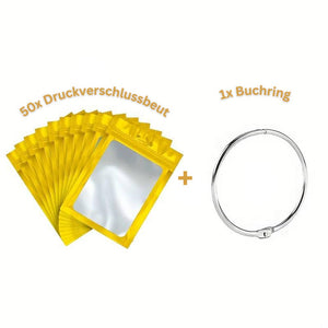Diamond Painting 5D 50 Sacs Ziplock et 1 Anneau de Livre en 8 Couleurs