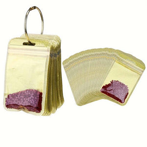 Diamond Painting 5D 50 Sacs Ziplock et 1 Anneau de Livre