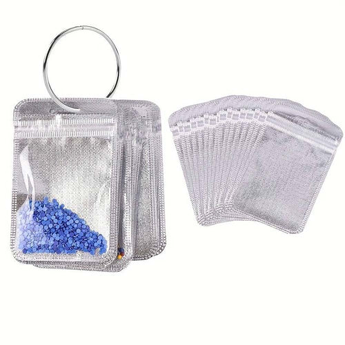 Diamond Painting 5D 50 Sacs Ziplock et 1 Anneau de Livre