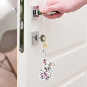 Pendentif Diamond Painting 5D Lapins