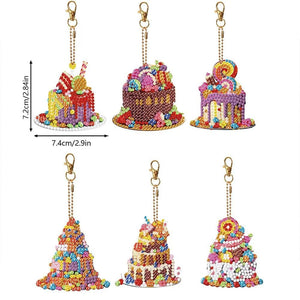 Pendentif Diamond Painting 5D Gâteau