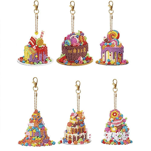 Pendentif Diamond Painting 5D Gâteau
