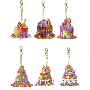 Pendentif Diamond Painting 5D Gâteau