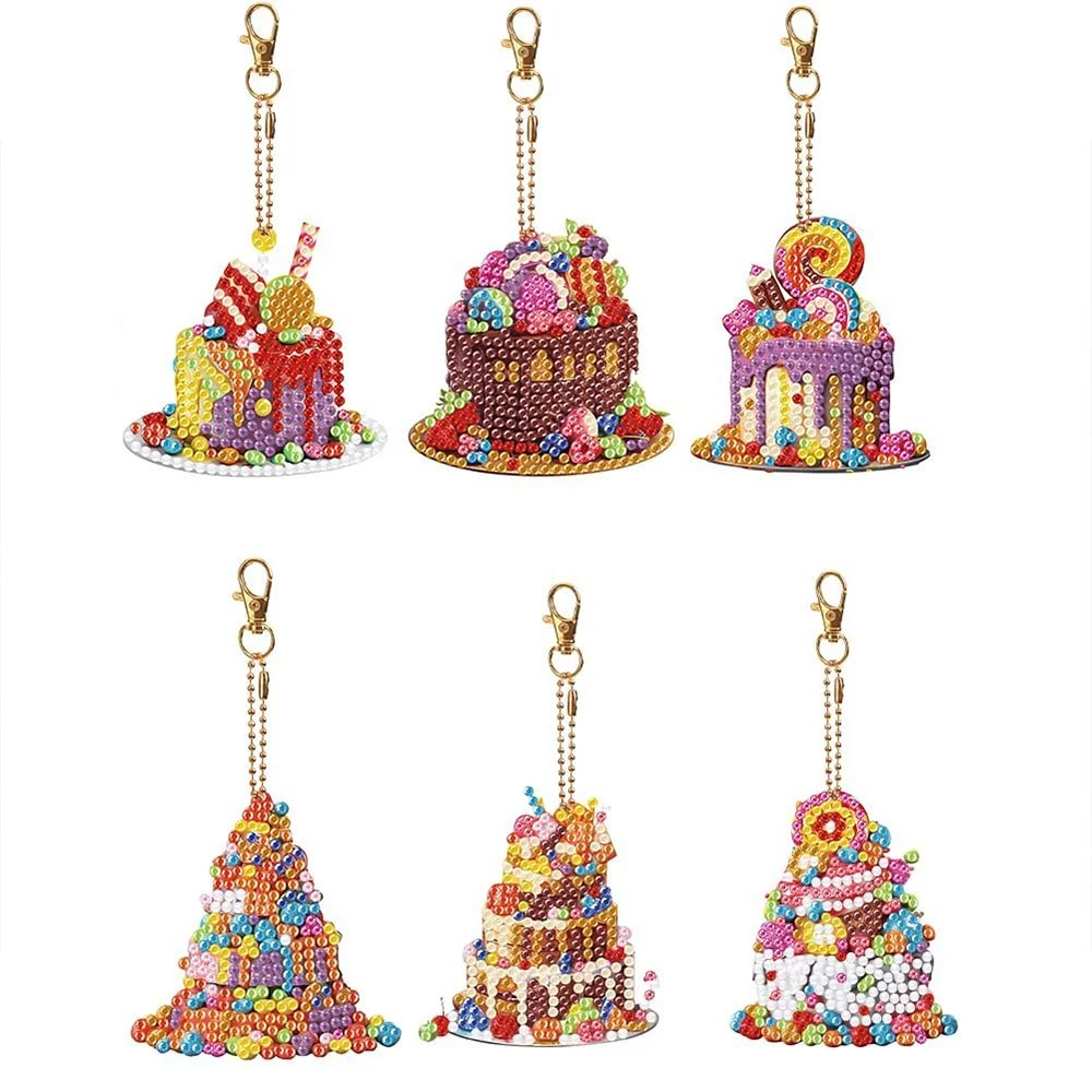 Pendentif Diamond Painting 5D Gâteau