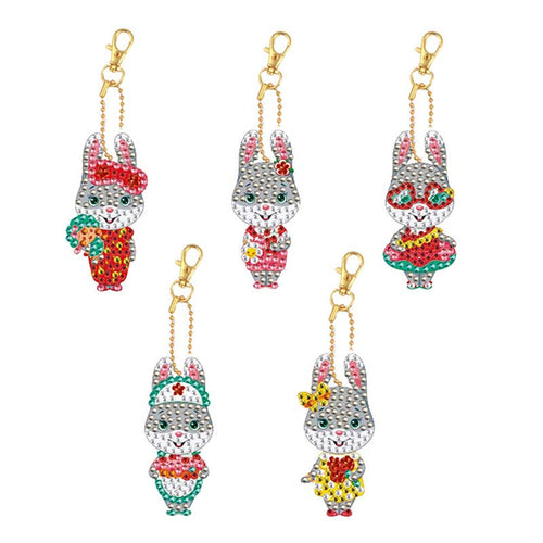 Pendentif Diamond Painting 5D Lapin de Pâques Ensemble 2