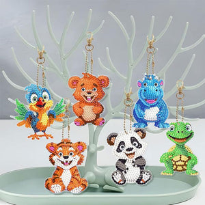Pendentifs Animaux Diamond Painting 6 Pièces